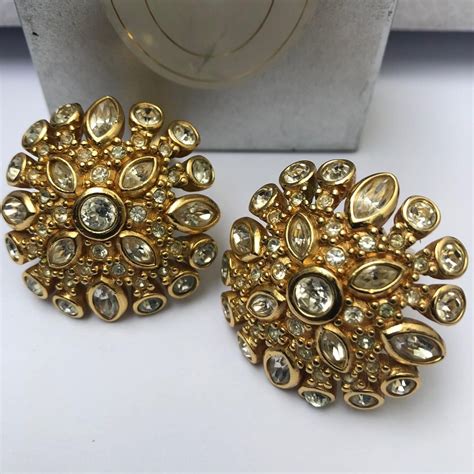 dior esrring|vintage dior earrings.